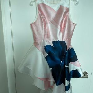White pink and blue dress from Honey